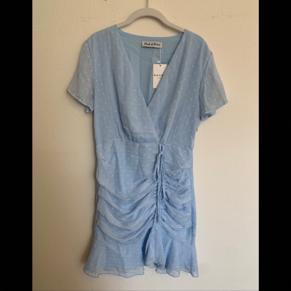 Blue Cocktail Dress Size 8  Perfect for Sorority Recruitment ALL OFFERS WELCOME - Picture 2 of 3